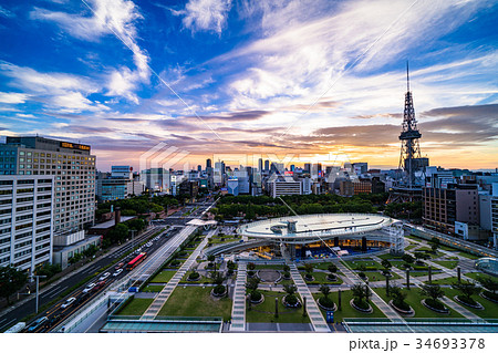 《愛知県》名古屋・都市風景《夕景》 34693378