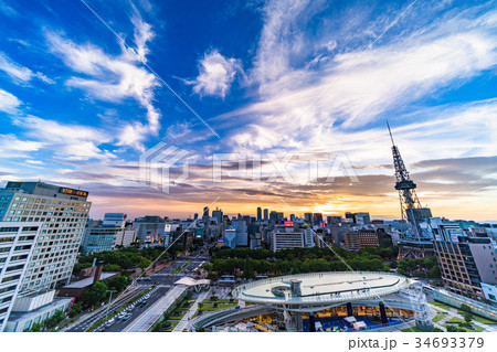 《愛知県》名古屋・都市風景《夕景》 34693379