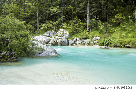 Soca River in Triglav National Park Soca River in Triglav National Park 34694152