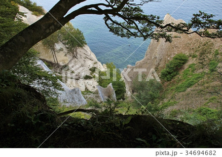 Moens Klint, unique limestone cliff in Zealand. 34694682