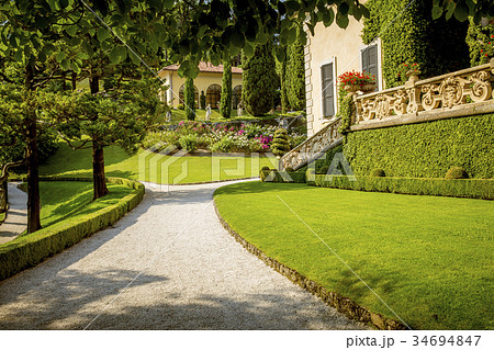 Garden of Villa in Lenno at Como Lake Garden of Villa in Lenno at Como Lake 34694847