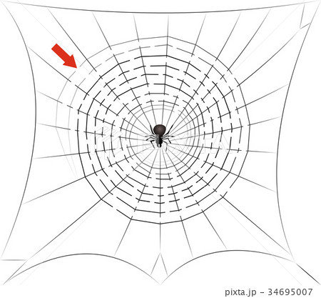 Spider In Spiders Web Center Lurking Spider In Spiders Web Center Lurking 34695007