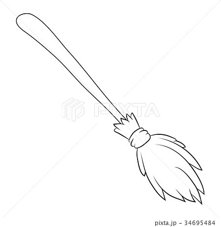 halloween broomstick vector symbol icon design. 34695484