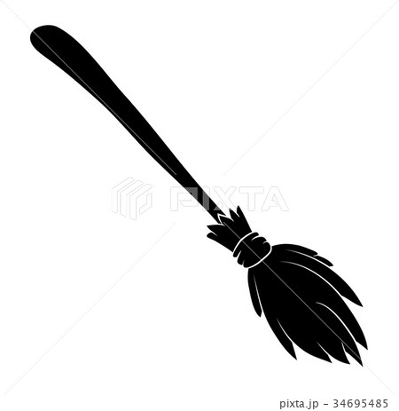 halloween broomstick vector symbol icon design. 34695485