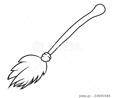 halloween broomstick vector symbol icon design. 34695489