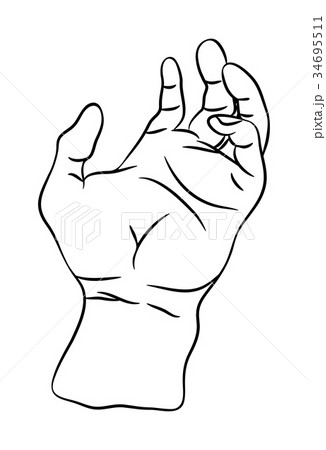 hand palm vector symbol icon design.  34695511