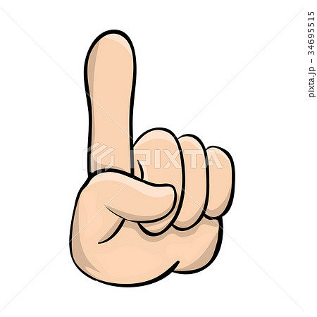 hand pointer,  finger up cartoon vector symbol 34695515