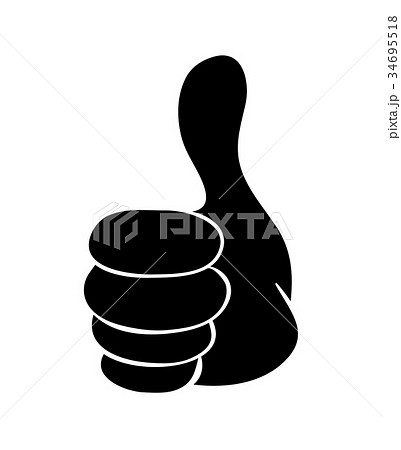 hand thumb up cartoon vector symbol icon design. 34695518