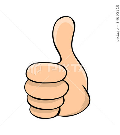 hand thumb up cartoon vector symbol icon design.  34695519