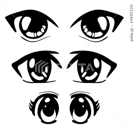 manga eyes vector symbol icon design.  34695520