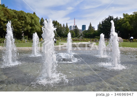 大阪　靭公園の噴水 34696947