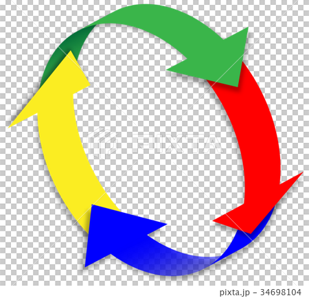 Pdca Arrow Rotation Illustration Icon - Stock Illustration [34698104 