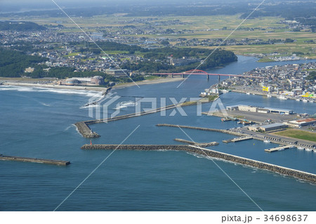 空撮　茨城県　那珂湊港　 34698637