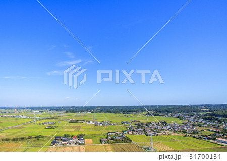 木更津市　馬来田　真里付近を空撮 34700134