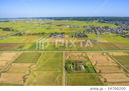木更津市　馬来田　真里付近を空撮 34700200