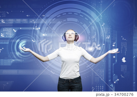 Girl and technologies of the future Girl and technologies of the future 34700276