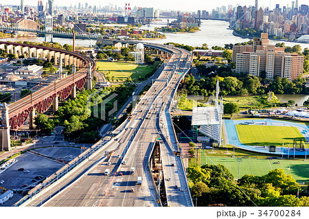 Aerial view of the Triborough and Hell Gate Aerial view of the Triborough and Hell Gate 34700284