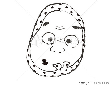 ひょっとこ　水彩画 34701149