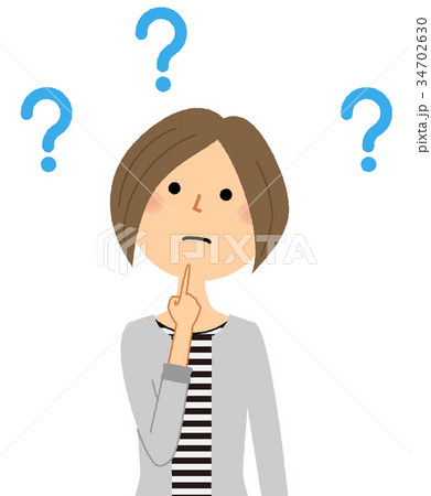 若い女性　ママ　疑問 34702630