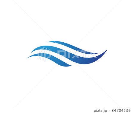 Water wave Logo Template vector Water wave Logo Template vector 34704532