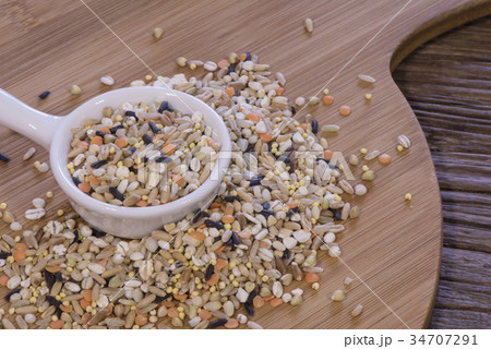 玄米 黒米 玄米ご飯 34707291