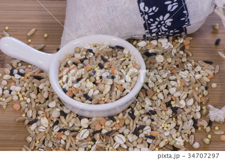 玄米 黒米 玄米ご飯 34707297