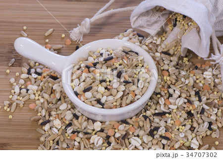 玄米 黒米 玄米ご飯 34707302