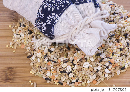 玄米 黒米 玄米ご飯 34707305