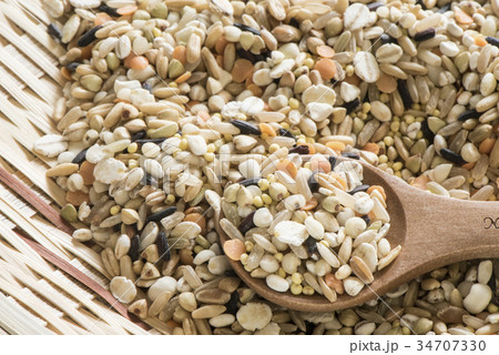 玄米 黒米 玄米ご飯 34707330