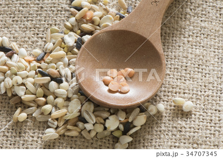 玄米 黒米 玄米ご飯 34707345