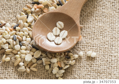 玄米 黒米 玄米ご飯 34707353