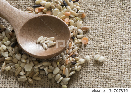 玄米 黒米 玄米ご飯 34707356