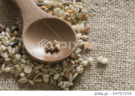 玄米 黒米 玄米ご飯 34707359