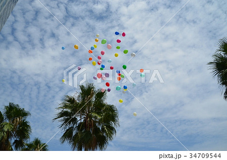 大空に舞う風船 大空に舞う風船 34709544