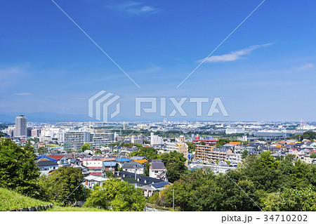 丘の上から見渡す多摩市、府中市街 丘の上から見渡す多摩市、府中市街 34710202