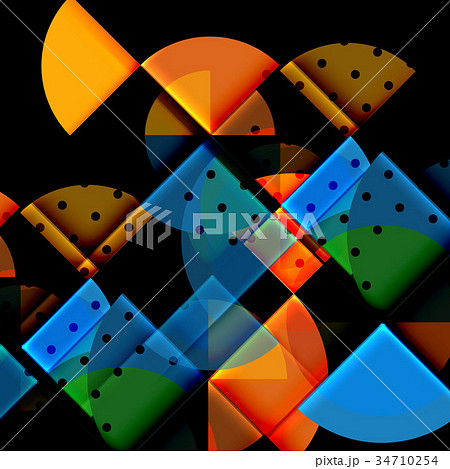 Circle elements on black background 34710254