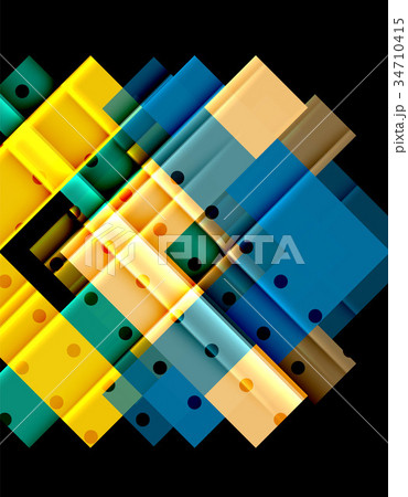Color arrows on black background 34710415