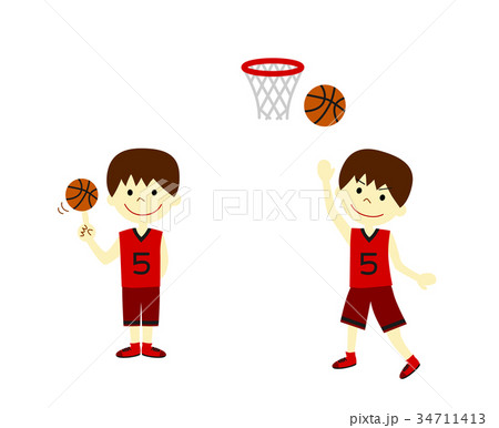 バスケットボール　男の子 34711413