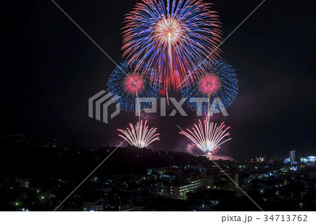 湯河原の花火と夜景 湯河原の花火と夜景 34713762
