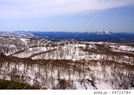 本倶登山から見る早春の山並み 34713784