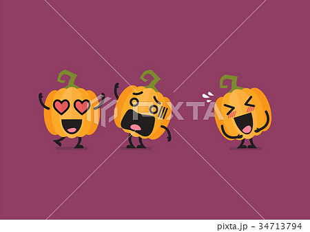 Funny pumpkin character Funny pumpkin character 34713794
