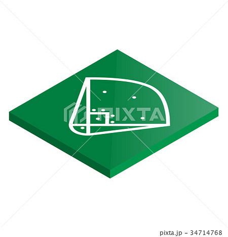 Icon playground baseball in isometric, vector  34714768