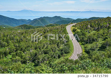 国後島と知床横断道路 34715790