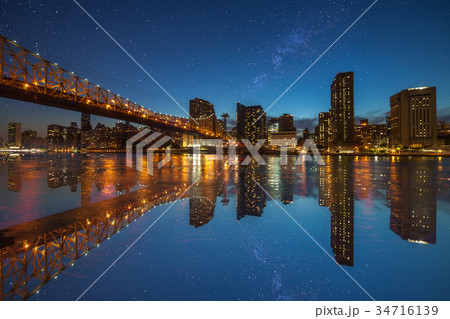 Manhattan panorama from Roosevelt Island NY Manhattan panorama from Roosevelt Island NY 34716139