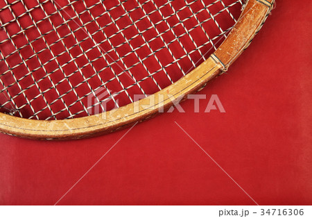 Detail of vintage racket Detail of vintage racket 34716306