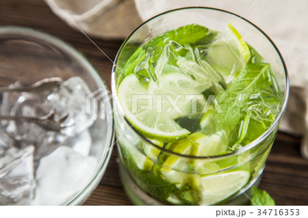 Mojito cocktail on dark background Mojito cocktail on dark background 34716353