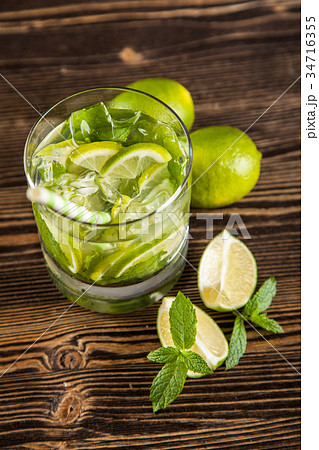Mojito cocktail on dark background 34716355
