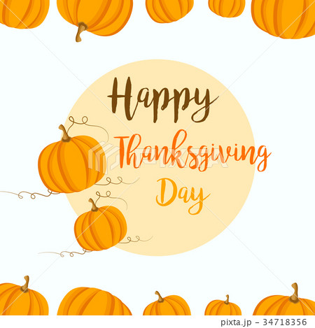 Thanksgiving background with yellow pumpkins. Can 34718356