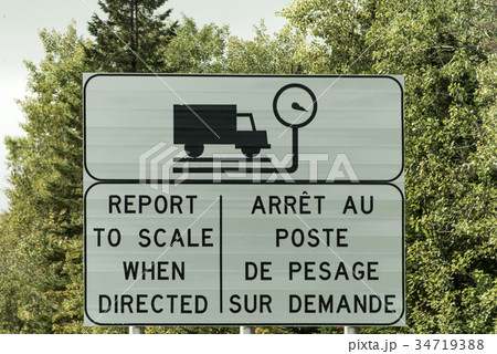 Sign Trucking Weigh Station scale report weight on 34719388