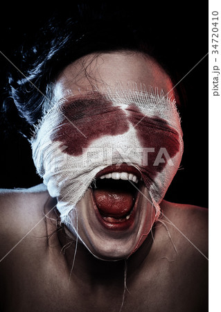 wounded bloody woman wounded bloody woman 34720410